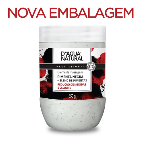 Creme Massagem Pimenta Negra Termoativo Natural Reduz Medida Fragrância Suave Tipos De Pele