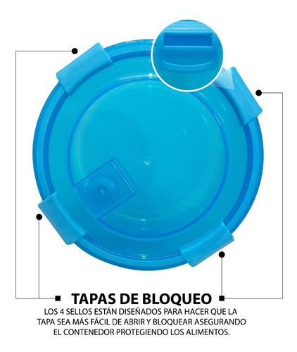 Contenedores Tuppers Herméticos Alta Calidad 3pzs Microondas