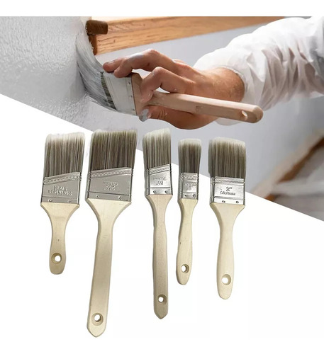 5 Pinceles Profesionales Compatibles Para Pintura De Pared