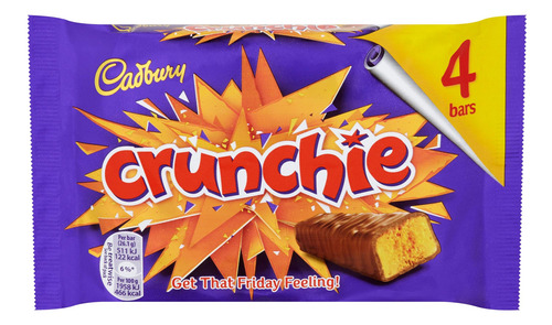 Cadbury Crunchie 4 Barras De Chocolate 104 Gramos