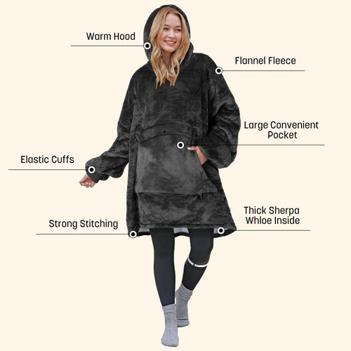 Manta Con Capucha Wearable Catalonia, Sudadera Con Capucha