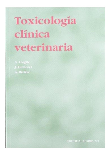 Toxicologia Clinica Veterinaria
