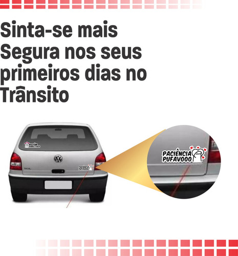 Adesivos Motorista Recém Habilitada Paciência Pufavo Meme