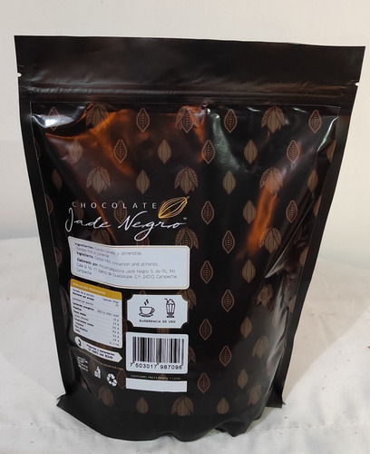 Imagen 2 de 2 de Chocolate En Polvo Jade Negro Con Azucar De 500g