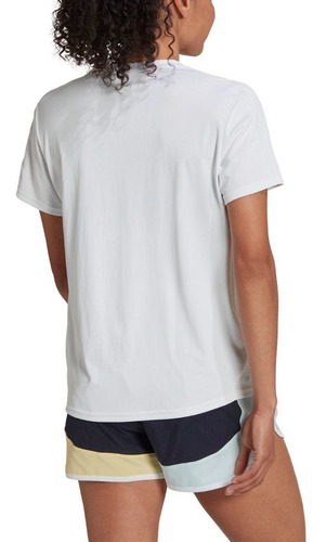 Imagen 3 de 6 de Remera adidas Run It Blanca De Mujer