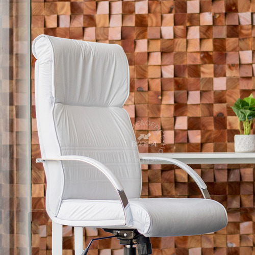Sillón Gerencial Mito Cromado White Edition | Contado