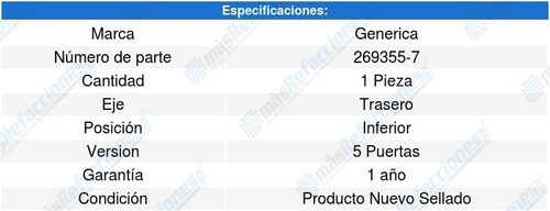 Tolva Motor Trasera Ford Focus 12-14 Generica