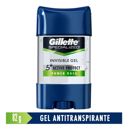 Gel Antitranspirante Gillette Specialized Power Rush 82 G