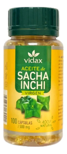 Aceite De Sacha Inchi 500 Mgrs X 100 Capsulas