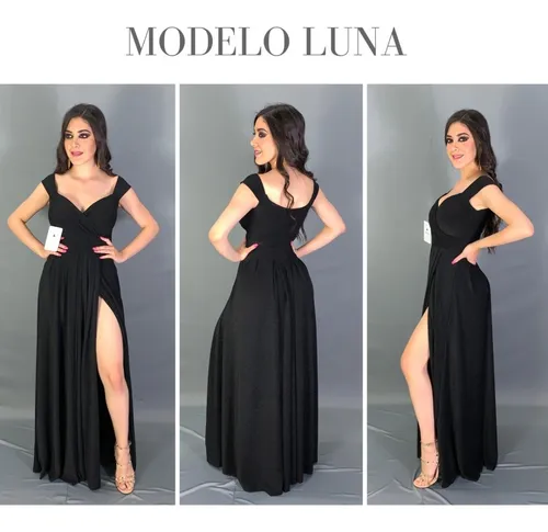 Sudor Interpretar diluido Vestido Negro Pierna Abierta | MercadoLibre 📦