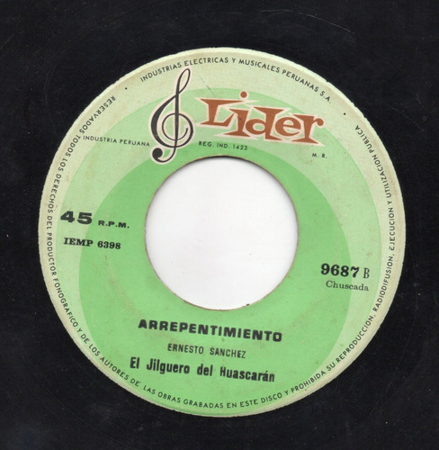 El Jilguero Del Huascaran Al Pie De Corongo 45 Rpm Popsike