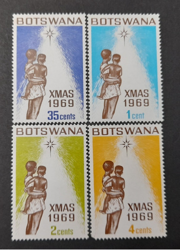 Sello Postal - Botswana - 1969 Navidad