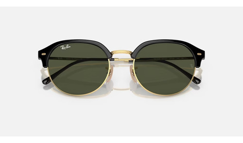 Gafas de sol Ray-Ban RB4429 XXG, montura negra/dorada, lente verde clásica, varilla inyectora negra/dorada - RB4429