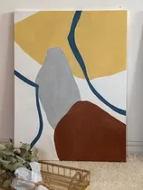 Comprar Cuadro Decorativo Abstracto Moderno Pintados A Mano 80x60 -