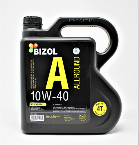 Aceite Sintético 10w-40 Hc - Bizol (4 Litros)