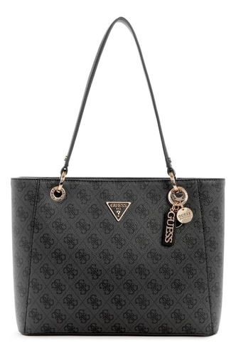 Guess Bolso Tote Noelle Pequeño Noel, Logotipo De Carbón