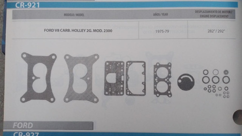 Junta Carburador Rambler Rally Holley 2g 75-84  2300 Cr921