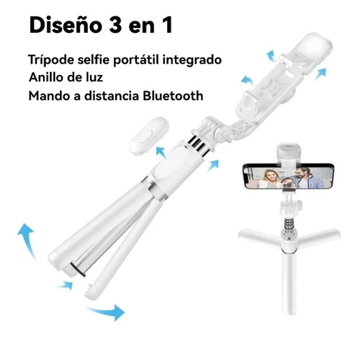 Trípode Con Control Remoto Para Celular Selfie Vía Bluetooth
