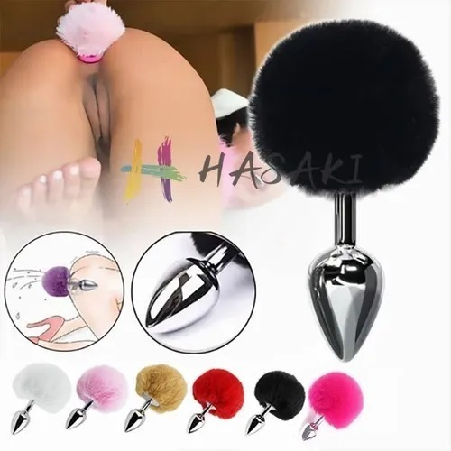 Imagen 5 de 6 de Plug Tapon Dilatador Anal Cola De Conejo Juguete Sexual