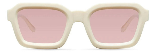 Lentes De Sol Meller Polarizados Uv400 - Nayah Ice Pink Lente Rosa Varilla Blanco Armazón Blanco