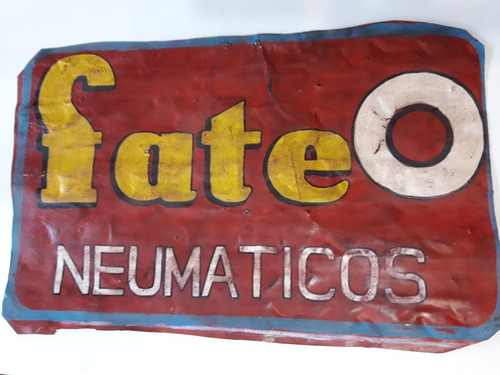 Cartel De Publicidad Antigia Fate Pintado A Mano.