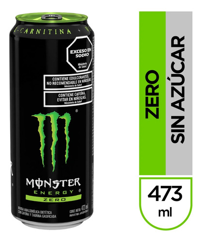 Energizante Monster Zero 473 Cc X 7 Unidades