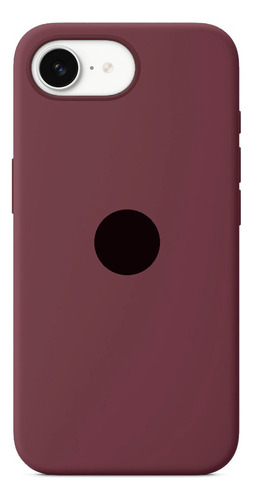 Funda Silicona Con Felpa Para Iphone 16e 2025 Vino Tinto Con Manzanita