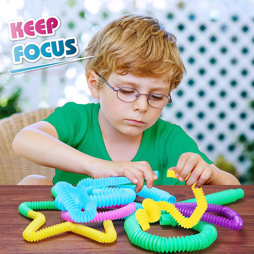 Jumbo Mini Pop Tubes Fidget Toy, Funkidz Paquete De 21 Tub
