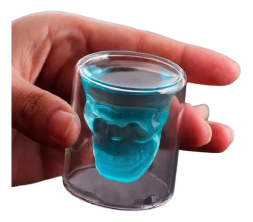 Copa Cristal De Calavera Para Shots De 25 Ml