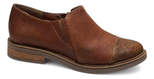 Zapato Cerrado Chato Cuero Punta Semi Fina Olivia I25 Suela 36