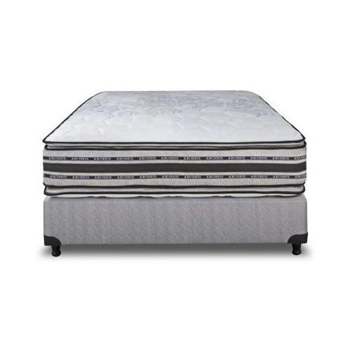 Sommier Arcoiris Resortes Pacific 2 plazas de 190cmx130cm gris claro y blanco