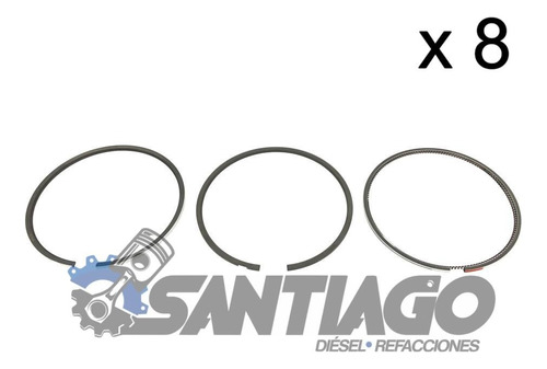 Kit De Anillos Para Motor Cummins V8 210 (8 Juegos)