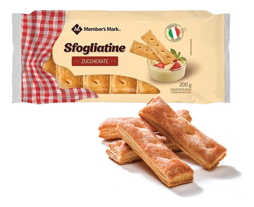 Biscoito Folhado Sfogliatine Zuccherate Mil Folhas Italiano 200gr