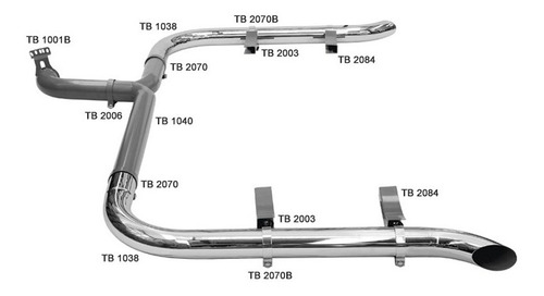 Tubo Lateral Cromado 4 1/2 1590mm Scania P G R Highline 