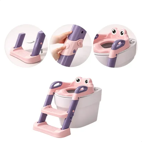 Assento Redutor Infantil Jhamba com Escada Dobrável para Vaso Sanitário - R$ 78,9
