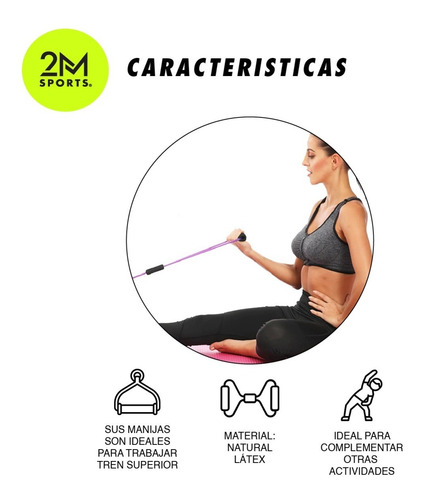 Imagen 4 de 8 de Kit Fitness X5 Bandas Elásticas De Resistencia Set Ejercicio