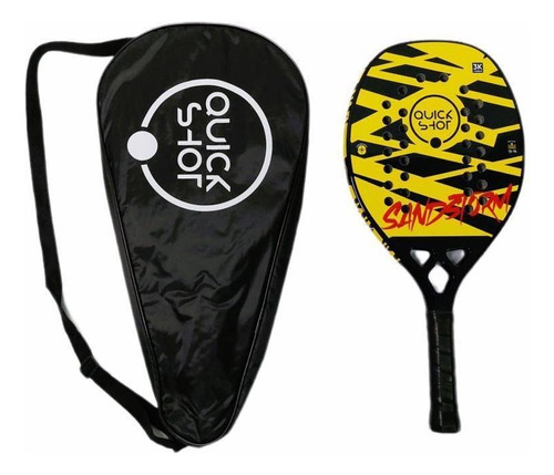 Raquete Beach Tennis 3k Carbon Sandstorm Quick Shot + Capa