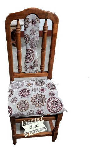 Silla De Algarrobo Tapizadas. X 6 Unidades.