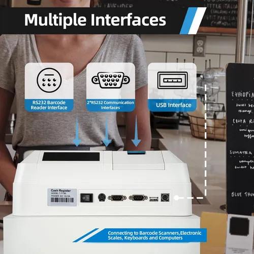 Caja Registradora Electrónica Led 48 Teclas Para Negocio