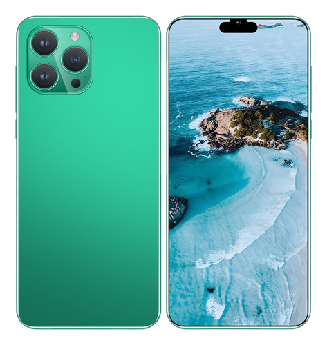Teléfonos Inteligentes Android Baratos I15 Pro Max 6.3 Pulgadas Ram1gb Y Rom16gb Verde