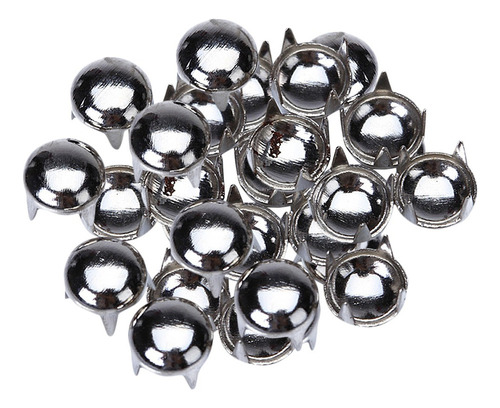  100pcs 6mm Espárragos De Plata Cabezas De Uñas Ropa Cuero