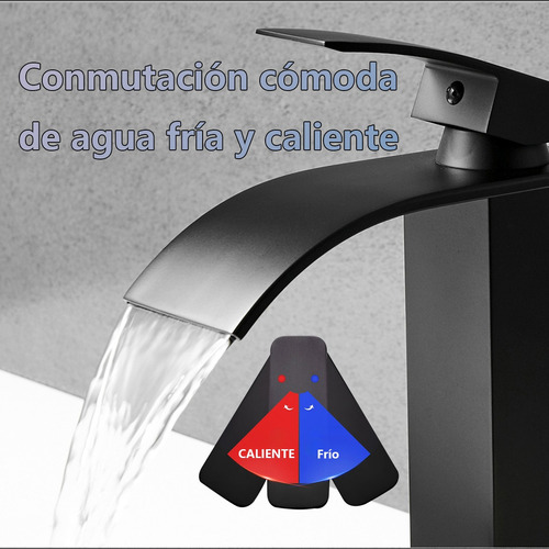Grifo Mezclador Baño Llave Monomando Para Lavabo De Baño30cm Negro Negro/mate