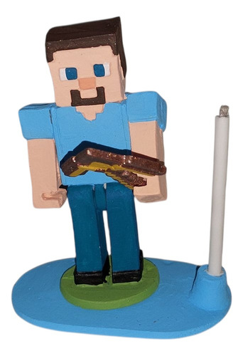 Portavela Pastel .:: Minecraft Steve V1 ::. Multicolor