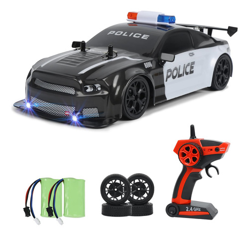 Iblivers Coche De Policia Rc Drift, 1:14, Auto De Policia De