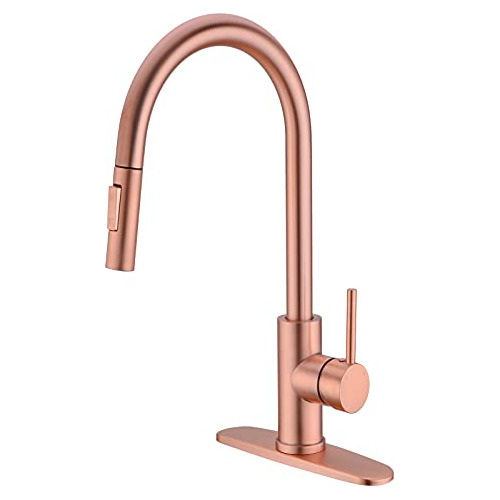 Gulica Grifo De Cocina, Grifo De Cocina De Cobre Oro Rosa, G