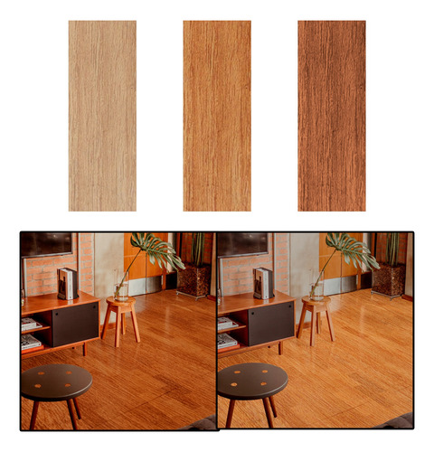 Vinil Piso Autoadherible Tipo Duela Madera 36pza Para 5 Mts2 Gris Medio