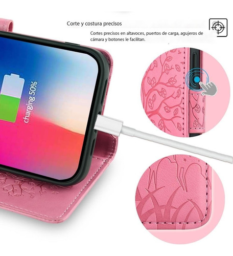 Funda Con Tapa Teléfono Compatible Con For Zte Axon 40 Lite