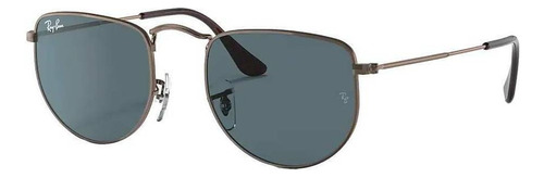 Óculos de sol Ray-Ban Elon Standard armação de metal cor matte bronze-copper, lente blue clássica, haste antique copper de metal - RB3958