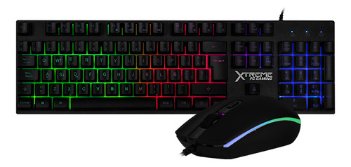 Kit Gamer 2 En 1 Xtreme Pc Battle Chief Teclado Mouse Rgb