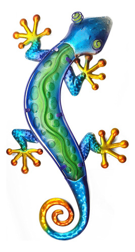 Metal Gecko Decoracion Pared Aire Libre Lagarto Para